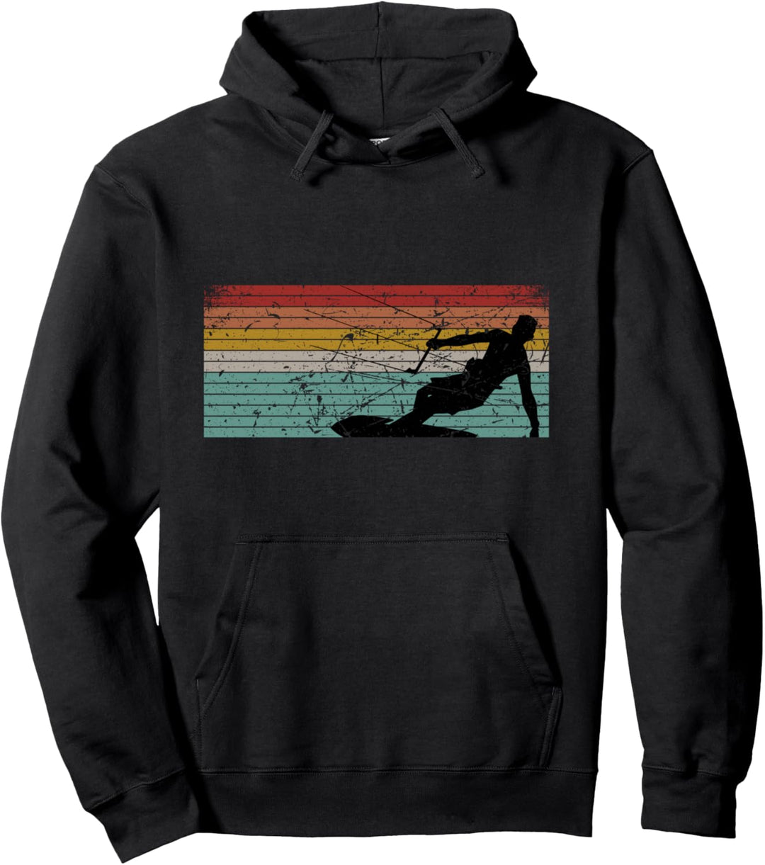 Retro Kitesurf Kiten Kiteboarder Kiteboarding Kitesurfer Pullover Hoodie