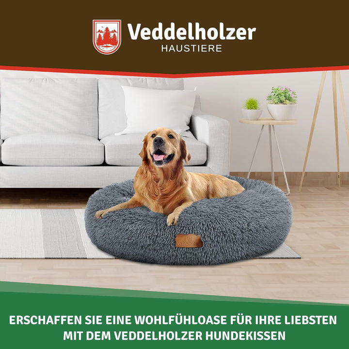 Veddelholzer Ø 60 cm (S) Dunkelgrau Hundebett Katzenbett Hundekissen Hundebetten in mehreren Grössen