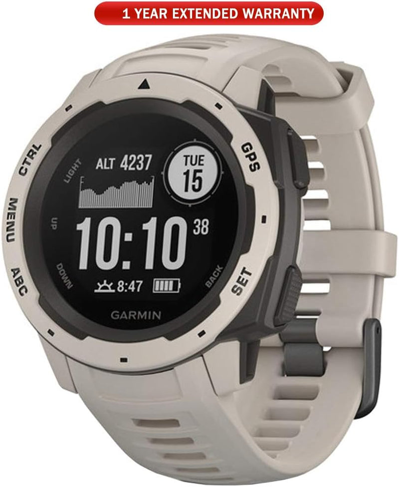 Garmin Instinct - wasserdichte GPS-Smartwatch mit Sport-/Fitnessfunktionen. Herzfrequenzmessung am H