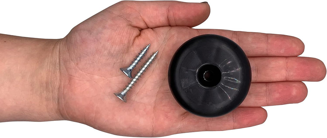 Marcopol Möbelbeine, Höhe 28 mm, rund, Ø 50 mm, Möbelfüsse, Material: Kunststoff, Schrauben enthalte