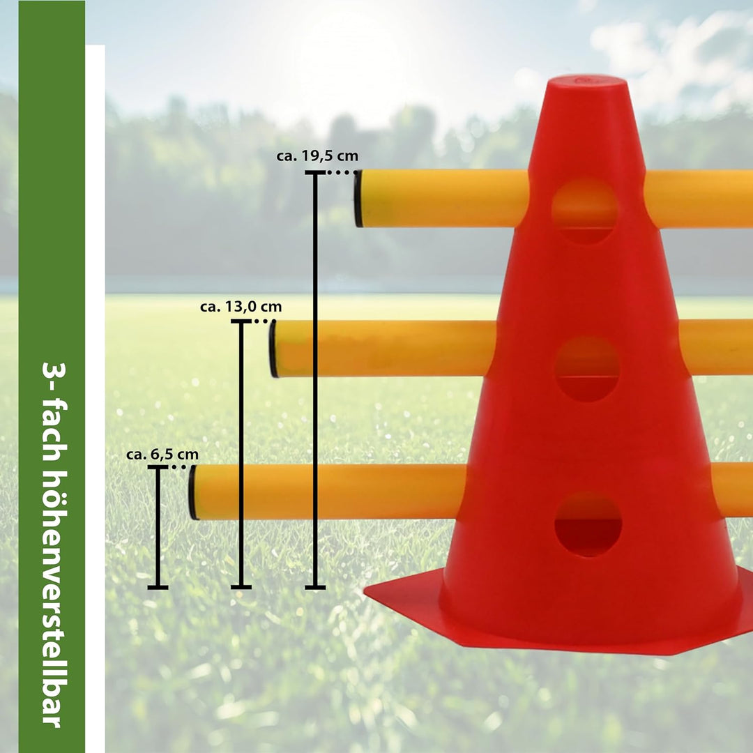 TRUTZHOLM Steckhürdenset 15- teilig 23 cm höhenverstellbar Agility Set Hunde Trainingszubehör Hobby