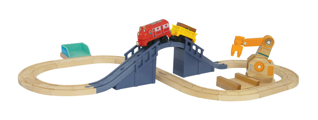 Chuggington LC56715 - Achterschienenset mit Wilson (Holz - Schienenpack)