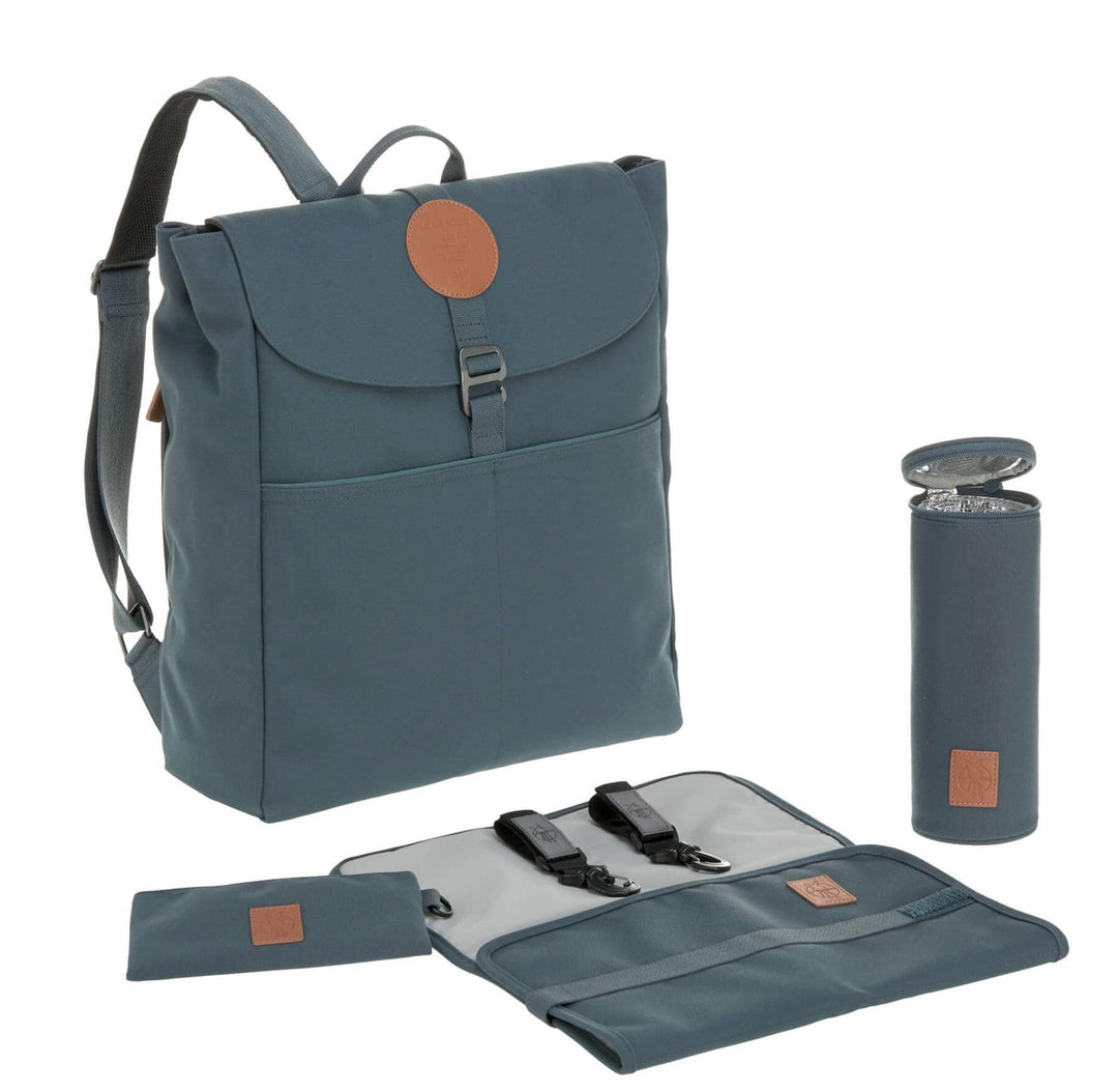 LÄSSIG Baby Wickelrucksack Wickeltasche Babytasche stylische Tasche inkl. Wickelzubehör/Backpack Adv