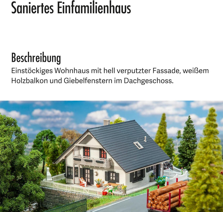 Faller 130640 H0 Saniertes Einfamilienhaus, 27.8 x 18.6 x 5.2 cm, Verschieden