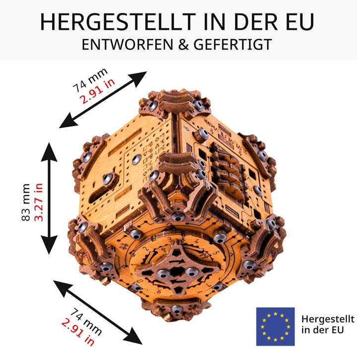 WOODEN.CITY Tesseract Holz Puzzle Box für Erwachsene – 3D Holzpuzzle Bausatz | Escape Room in a Box