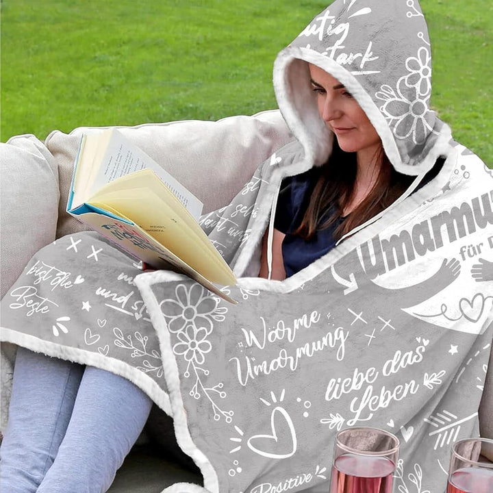 Beste Freundin Geschenke, Eine Dicke Umarmung Decke mit ärmeln - Mutmacher Geschenk für Freundin, Ge