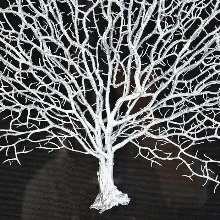 Casablanca Bild - Lebensbaum - Silberfarbener Rahmen + Baum 60 x 50 cm