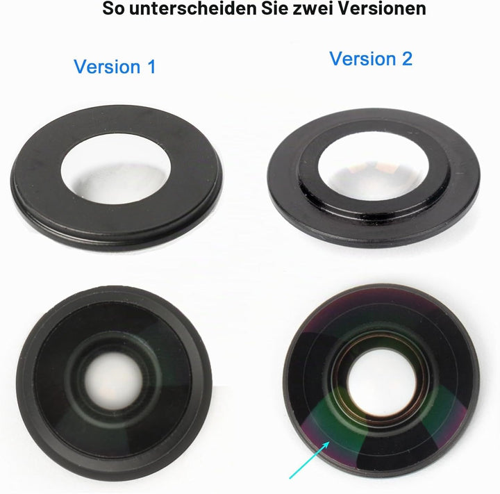 Ersatz-Objektiv für Insta360 X4 Action-Kamera-Objektiv-Reparaturteil (Version 2 – mit Rand) Version