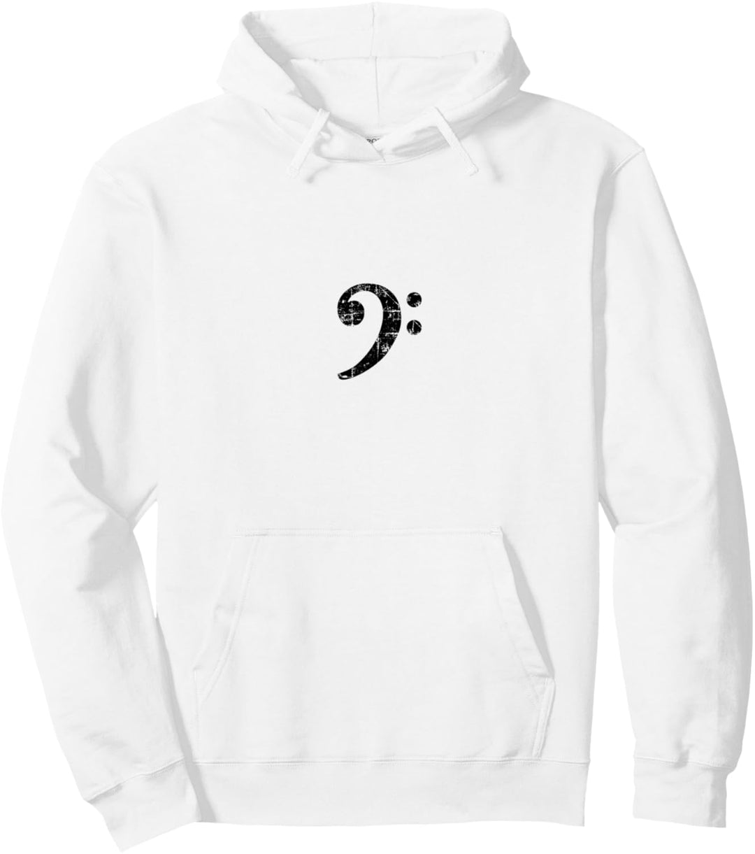 Bass Schlüssel (Vintage Schwarz Center) Bassist Bassisten Pullover Hoodie