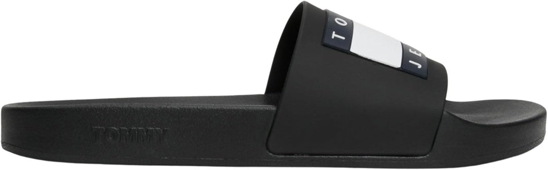 Tommy Jeans Herren Badeschuhe Pool Slide Essential Badelatschen 40 EU Schwarz, 40 EU Schwarz