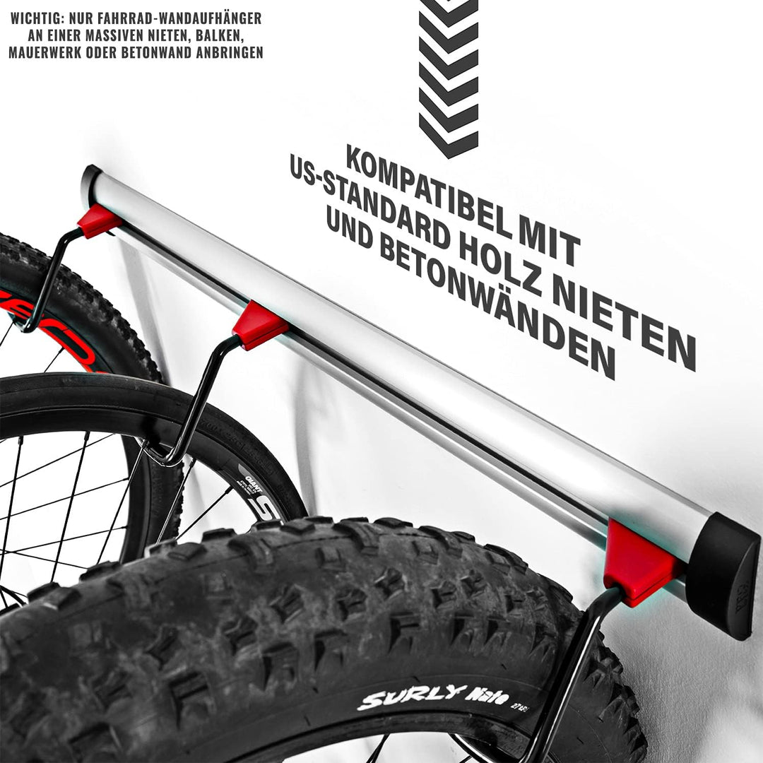 PRO BIKE TOOL Fahrrad Wandhalterung für 3 oder 6 Fahrräder - Verstellbare Garage & Wohnung - Vertika
