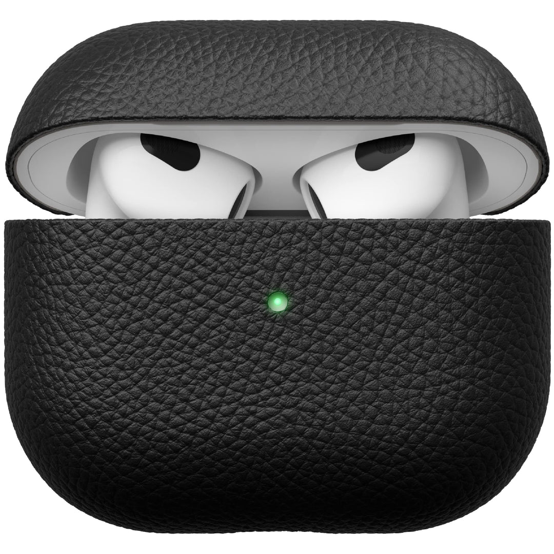 KeyBudz Artisan Leder Schutzhülle für Apple AirPods 3 Case, Etui, Ledertasche Echtleder, Kopfhörer O