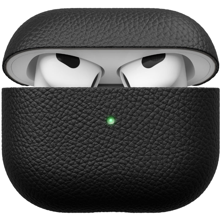 KeyBudz Artisan Leder Schutzhülle für Apple AirPods 3 Case, Etui, Ledertasche Echtleder, Kopfhörer O