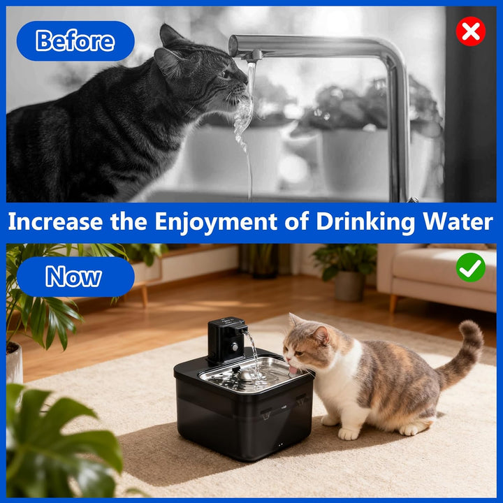 Katzenbrunnen Filter, 24 Stück Ersatzfilter für Katzenbrunnen, 12 Stück Filter + 12 Stück Schaumstof