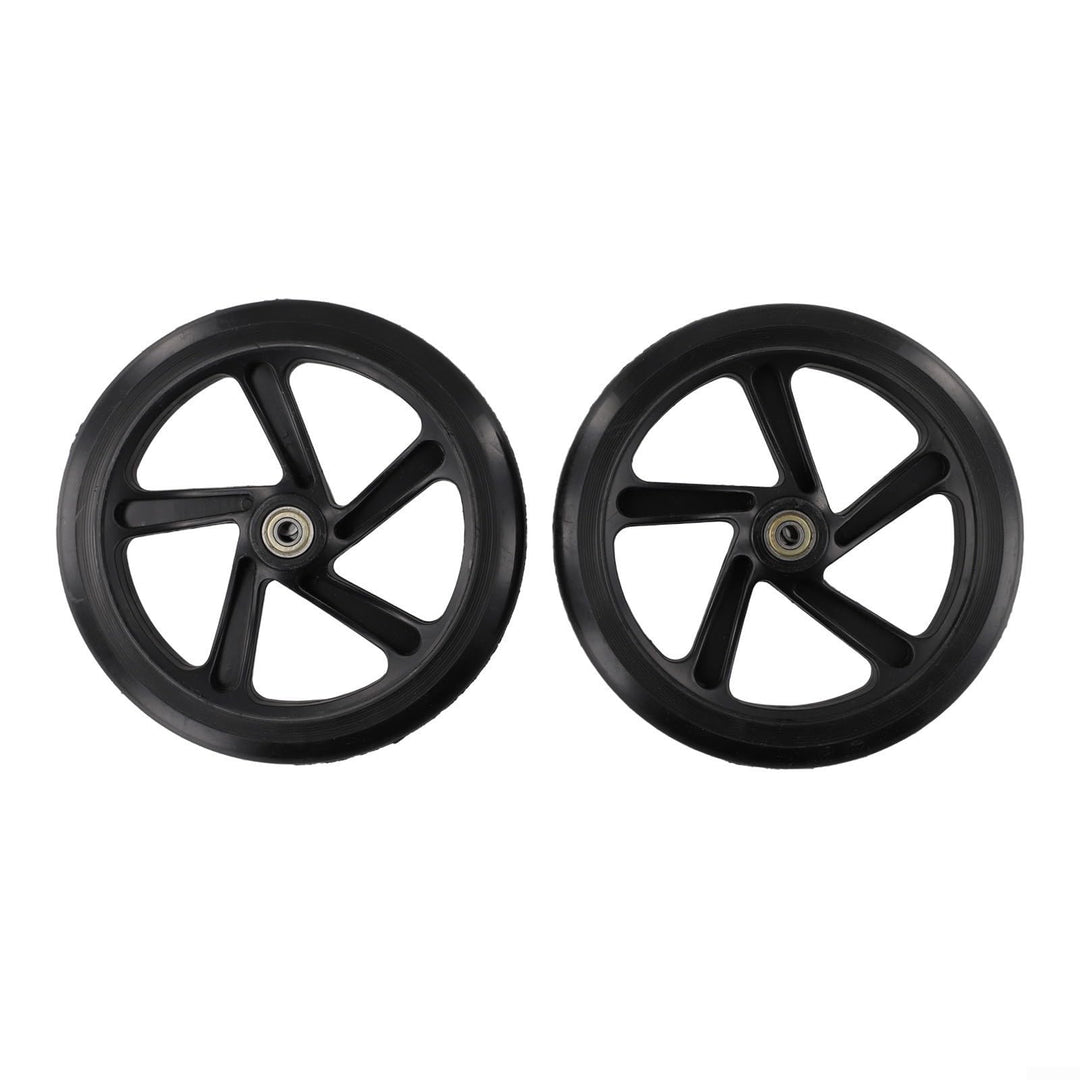 Leise PU Räder 2 Stück 200mm x 40mm Rutschfeste Langlebige 200mm*40mm Schwarz, 200mm*40mm Schwarz