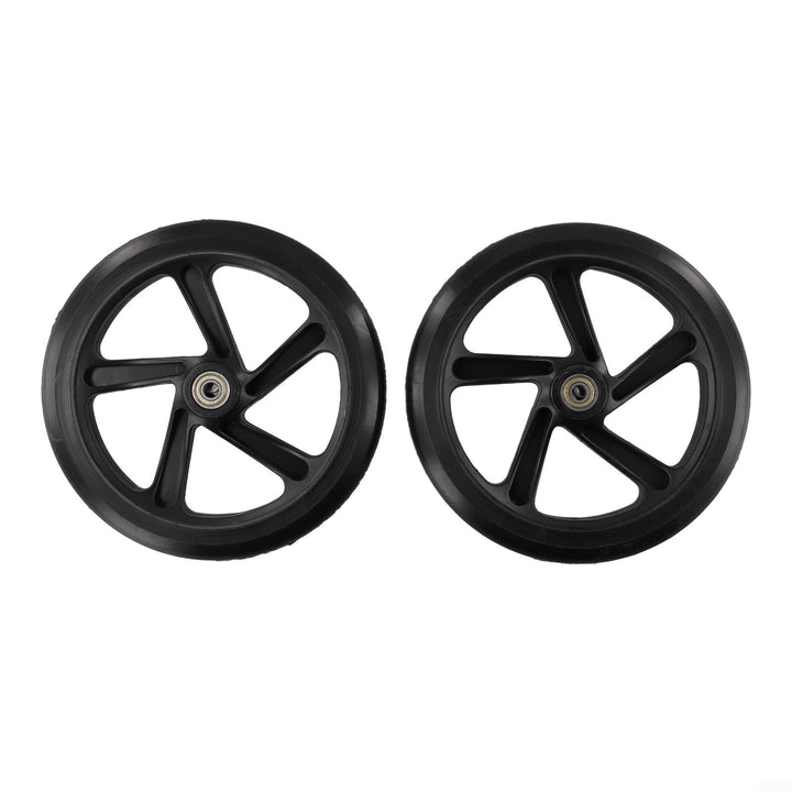 Leise PU Räder 2 Stück 200mm x 40mm Rutschfeste Langlebige 200mm*40mm Schwarz, 200mm*40mm Schwarz