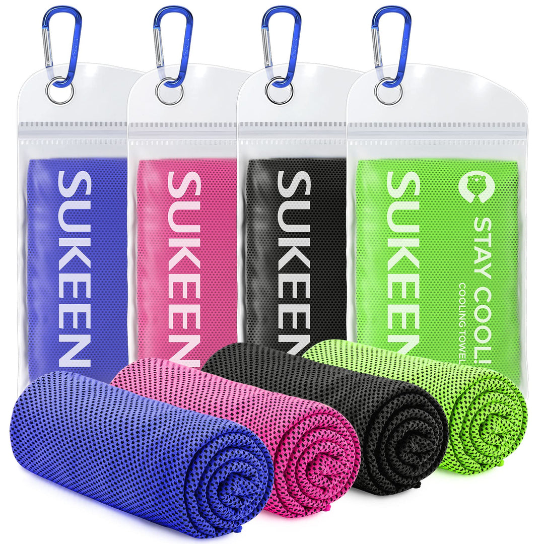 Sukeen Kühltuch Set, kühlendes Handtuch Kühltücher Hals, Handtuch kühlend, Cooling Towel, Kühltücher