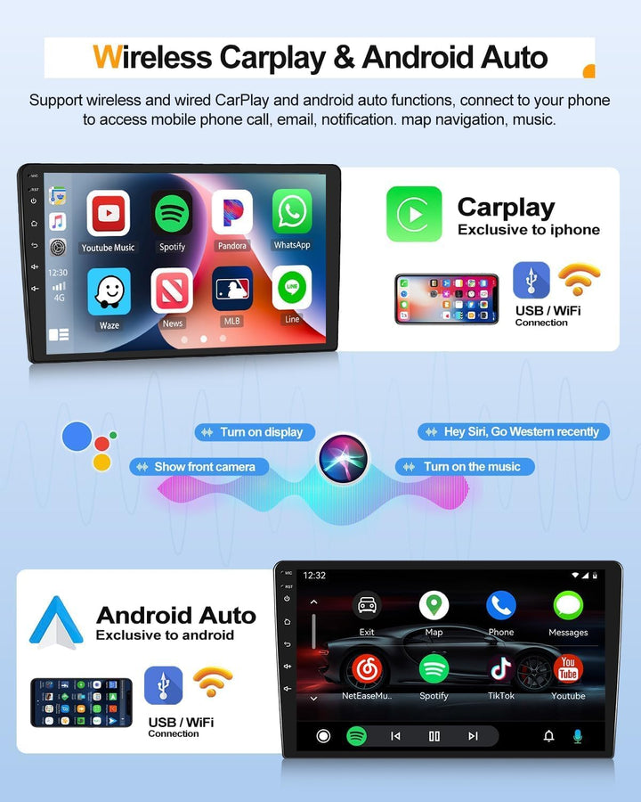 2+64GB CAMECHO Android 13 Autoradio mit Navi für VW Beetle 2004-2010 mit Carplay Android Auto, Doppe