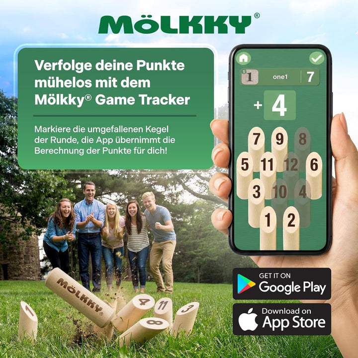 Tactic 40268 Original Mölkky in Holzkiste (Big Size) Single, Single