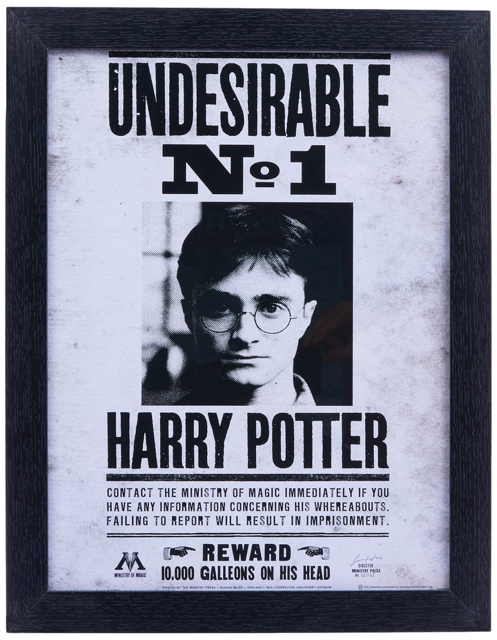 Pyramid International Harry Potter (Undesirable No1) 30x40 cm gerahmter Druck, 250GSM PAPERWRAP MDF,