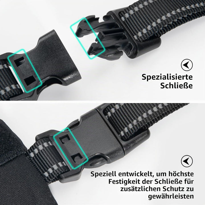 PHOEPET Verbessertes Hundegeschirr ohne Zug, reflektierende, verstellbare Weste, mit Trainingsgriff