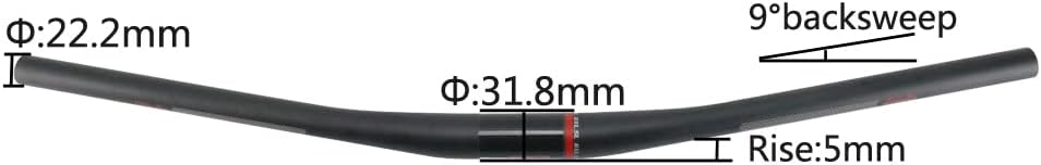 RXL SL 31.8mm carbon downhill lenker mountainbike lenker Backsweep 9° mtb downhill lenker UD matt 72