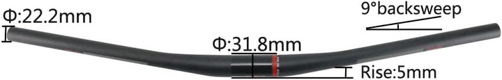 RXL SL 31.8mm carbon downhill lenker mountainbike lenker Backsweep 9° mtb downhill lenker UD matt 72