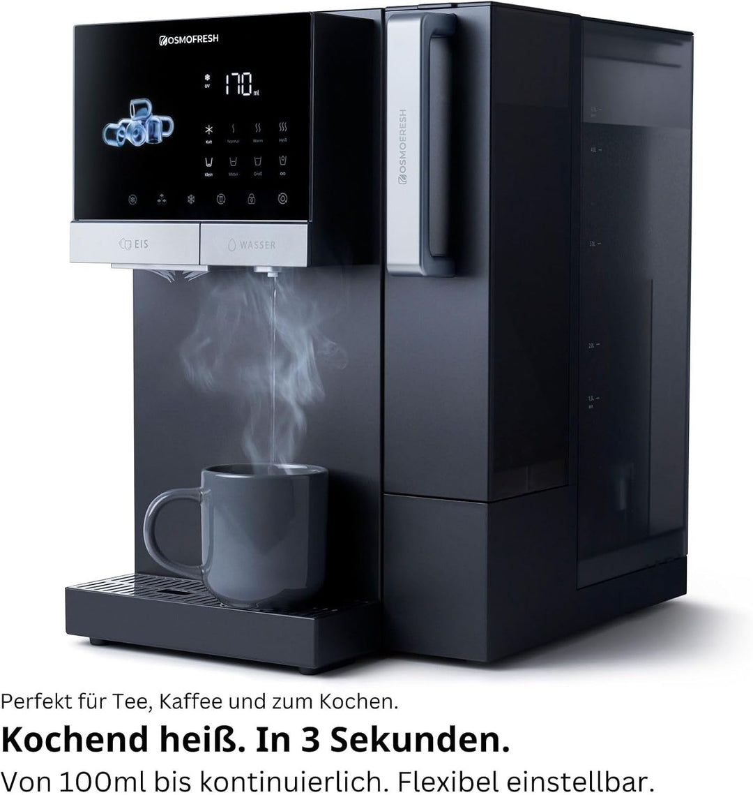 OsmoFresh Fusion Ice | Osmoseanlage mit Eiswürfelmaschine | gekühltes Wasser (bis 1°C) | kochend hei