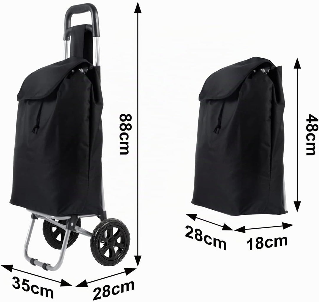 Einkaufstrolley Schwarz Klappbar Einkaufs Trolley Trolli Roller Faltbar Einkaufsroller Einkaufshilfe