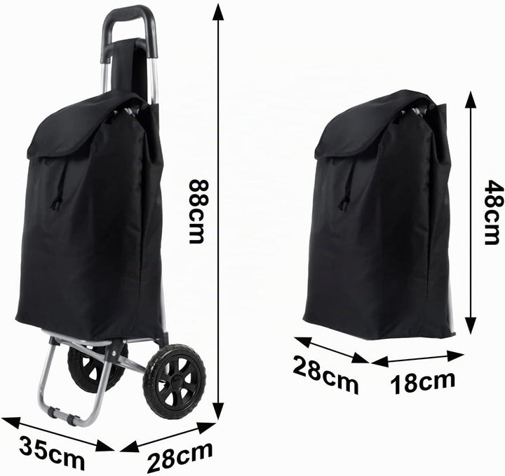 Einkaufstrolley Schwarz Klappbar Einkaufs Trolley Trolli Roller Faltbar Einkaufsroller Einkaufshilfe