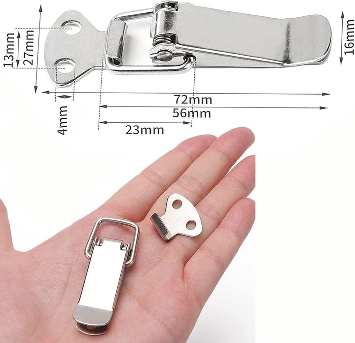 4PCS Edelstahl Spannverschluss mit Schrauben, kistenverschluss Hebelverschluss Federknebelverschluss