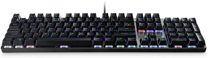 MediaRange Gaming Series kabelgebundene mechanische Gaming-Tastatur mit 104 Tasten und 14 Farbmodi,