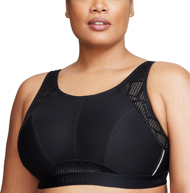 Glamorise Damen Sports Bra 95F Schwarz, 95F Schwarz