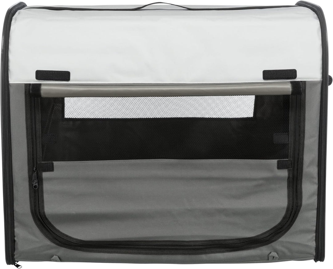 Trixie 39704 Mobile Kennel, M: 55 × 65 × 80 cm, Grau Grau 55 × 65 × 80 cm, Grau 55 × 65 × 80 cm