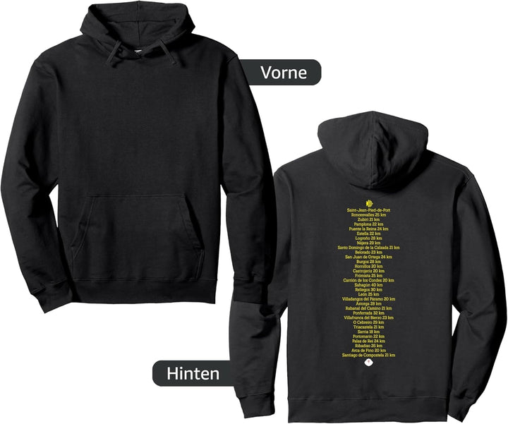 Camino de Santiago de Compostela Jakobsweg Etappen Pilgern Pullover Hoodie