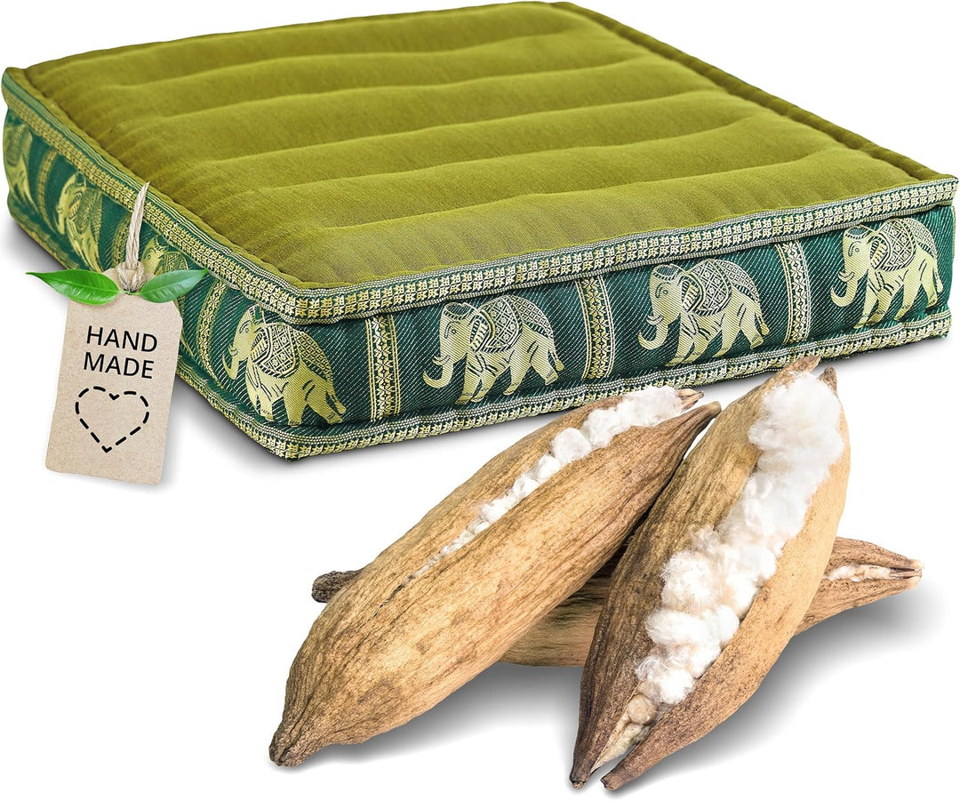 Livasia Sitzkissen Boden Thaiseide, Bodenkissen Indoor/Outdoor, Meditationskissen Yogakissen, Stuhla