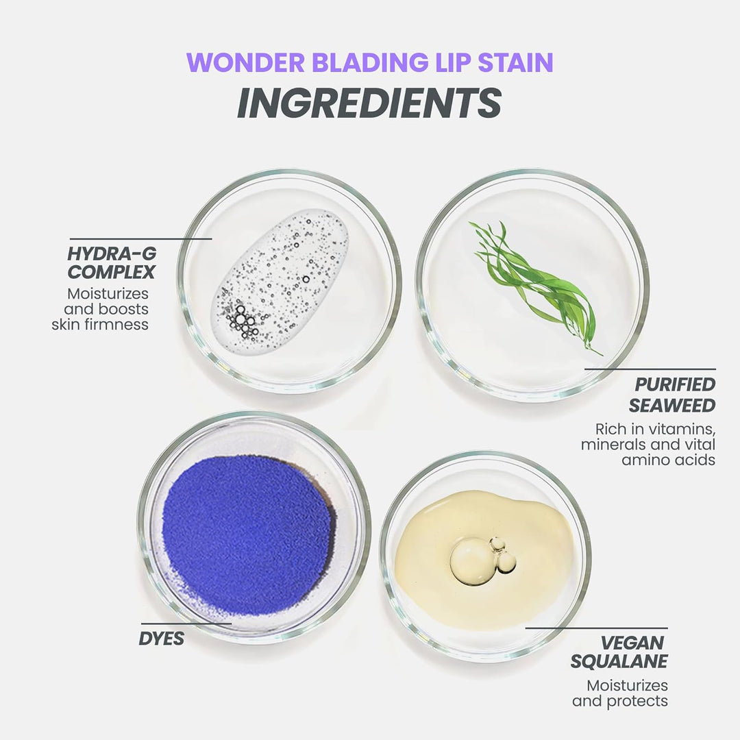 Wonderskin Wonder Blading Peel &amp; Reveal Lippenflecken-Set, Langanhaltender Lippenstift, Langanhalten