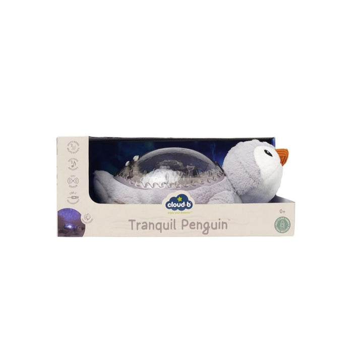 Cloud b Tranquil Penguin - Eco Baby Night Light & Sound Machine, Ocean Wave Projector, Cry Sensor, W