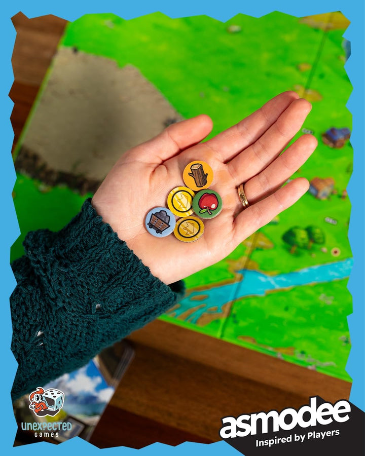 Asmodee, Cozy Stickerville, DE-Version, Kooperatives Familienspiel für 1-6 Spieler ab 8 Jahren, Bret
