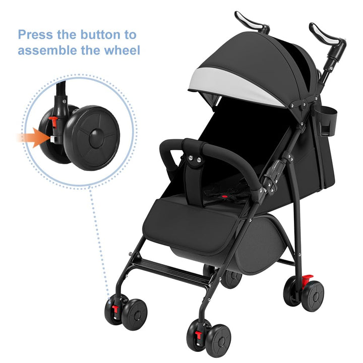 Ingenious Kompakter Buggy, mit Liegeposition, ab Geburt bis 4 Jahre (bis 25 kg), 47 x 72 x 97 cm, Si