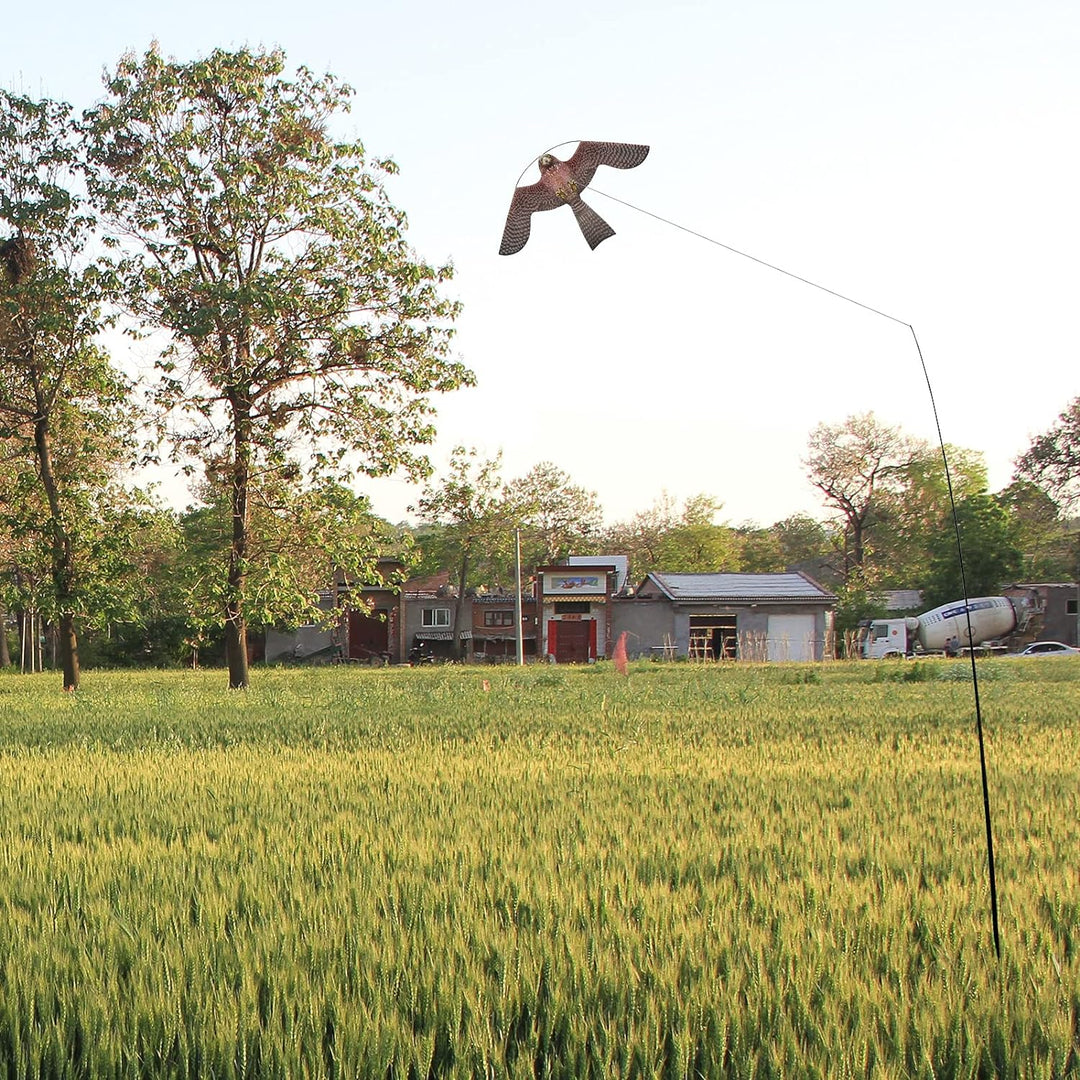 Flyonte Vogelschutz-Teleskop-Vogelscheuchen-Stil A-Drachen mit 4m ausziehbarer Stange Vogelabwehr-Dr