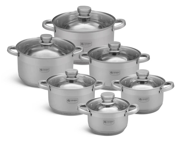 EDENBERG 12-teilig Induktion Kochtopfset Edelstahl Für Induktion