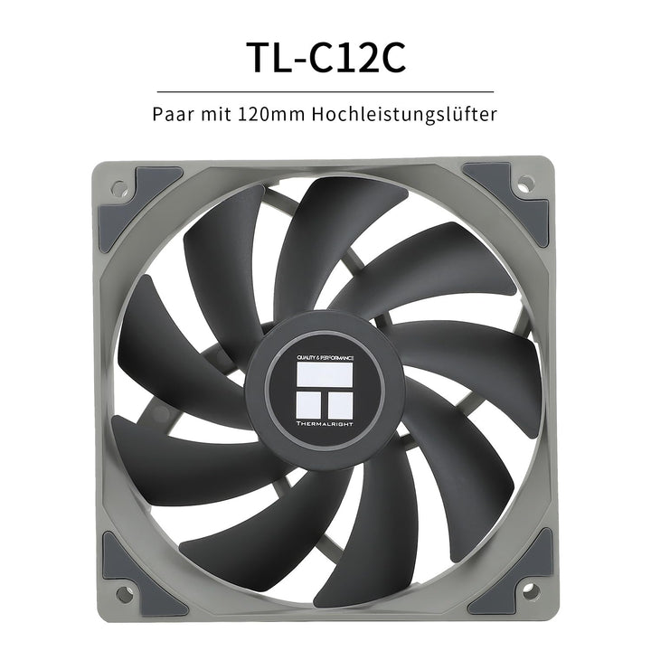 Thermalright BA120 CPU Air Cooler, 6 Heat Pipes, TL-C12C PWM Quiet Fan CPU Cooler con S-FDB Bearing,