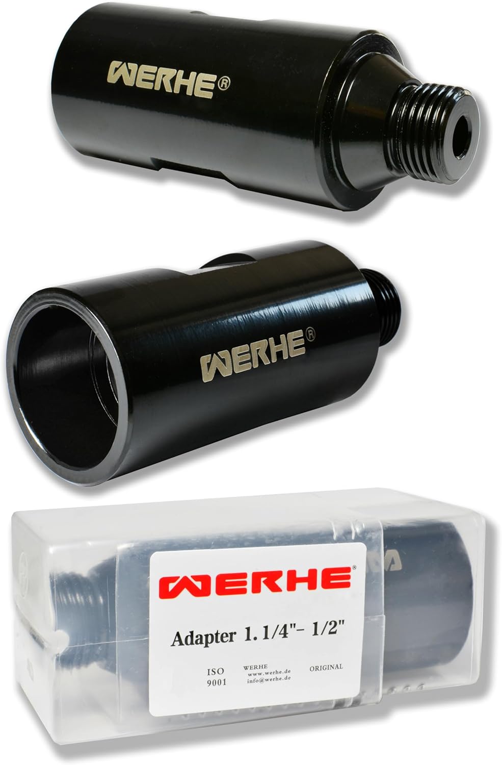 WERHE® Adapter 1 1/4" UNC auf R 1/2" Muffe. Für Kernbohrgerät zu betonlochsägen, Kernbohrmaschine zu