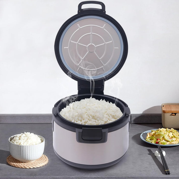 19L Reiskocher Rice Cooker Edelstahl, Elektrisch mit effizienter Warmhaltefunktion für Gastronomie,