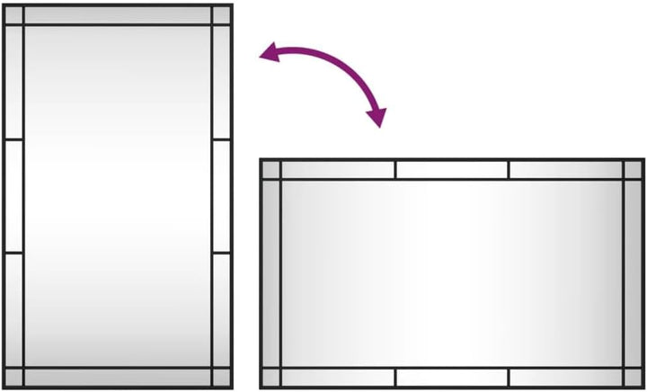 vidaXL Wandspiegel, Hängend Rechteckig Spiegel Badspiegel, Fensterspiegel für Badezimmer Wohnzimmer,