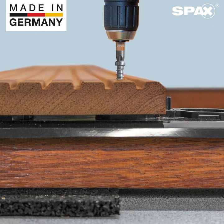 SPAX Terrassenschraube, 5 x 50 mm, 180 Stück, Fixiergewinde, Zylinderkopf, T-STAR plus T25, CUT, Ede