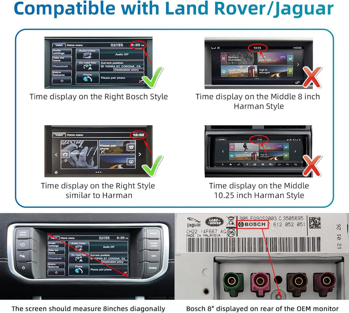 EZoneTronics Wireless CarPlay & Android Auto Retrofit Kit Decoder Box für Land Rover Jaguar Range Ro