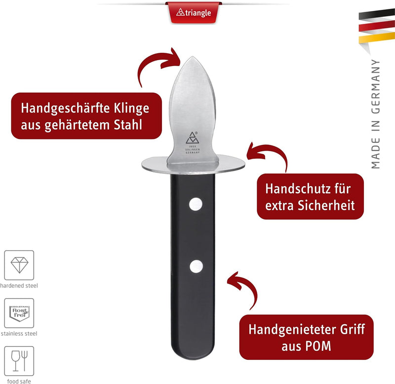 triangle 54 200 01 02 Austernöffner genietet Made in Solingen/Germany professionelle Qualität Profi