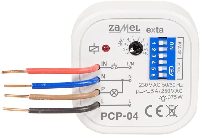 Zamel PCP-04 Zeitrelais Multifunktionsrelais für Unterputz Dosen Zeitschalter 8 Verschiedene Funktio